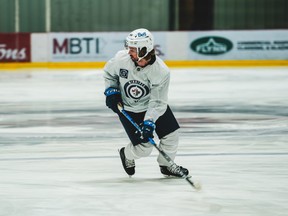 Winnipeg Jets defenceman Josh Morrissey skates at an informal skate at MTS Iceplex in Winnipeg on Jan. 2.