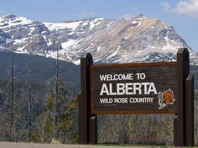 Welcome to Alberta sign.