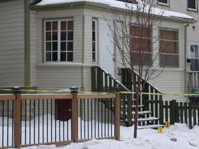 Police evidence markers, and tape, in a front yard on Craig Street, where police confirm a homicide took place. On Monday evening, members of the Winnipeg Police Service made an arrest in the murder of Wendell Boulanger. Boulanger was killed on Jan. 28, in the 500 block of Craig Street.