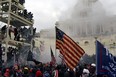 Supporters of U.S. President Donald Trump protest in front of the U.S. Capitol Building in Washington, U.S., on Jan. 6, 2021.