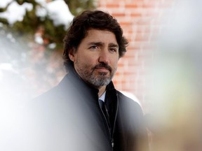 Prime Minister Justin Trudeau attends a news conference at Rideau Cottage, as efforts continue to help slow the spread of the coronavirus disease (COVID-19), in Ottawa, Jan. 5, 2021.