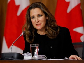 Deputy Prime Minister and Minister of Finance Chrystia Freeland.