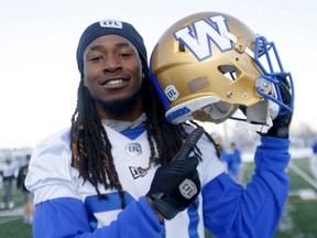 Janarion Grant of the Winnipeg Blue Bombers.