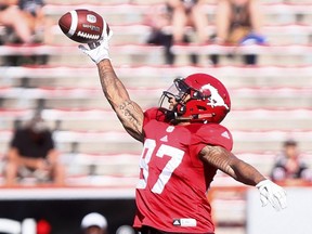 Blake Jackson attended the Calgary Stampeders training camp in 2018.