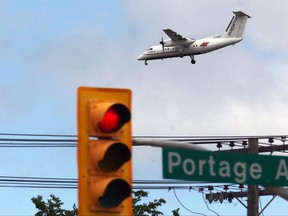 A Perimeter Aviation flight over Winnipeg on Monday, June 22, 2020. Perimeter Aviation is one of five air operators that has been provided up to $12.03 million to ensure the continued supply of food, medical supplies, and other essential goods and services to remote Manitoba communities.