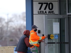 Activity at 770 Leila Avenue, the location will soon be a vaccination supersite in Winnipeg. A second Winnipeg supersite is set to open there on May 7.