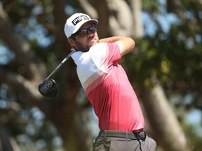 Corey Conners of Canada plays his shot from the seventh tee during the first round of the 2021 PGA Championship at Kiawah Island Resort's Ocean Course in Kiawah Island, South Carolina on Thursday.