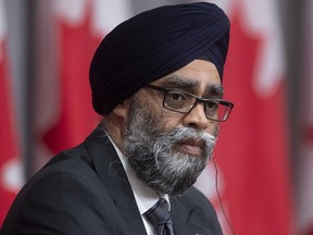 Minister of National Defence Harjit Sajjan is seen during a news conference, Thursday May 7, 2020 in Ottawa.