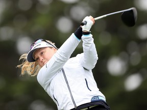 Brooke Henderson of Canada hits her tee shot on the 12th hole during the second round of the 76th U.S. Women's Open Championship at The Olympic Club in San Francisco on Friday.