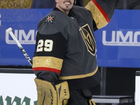 The Vegas Golden Knights on Tuesday traded goaltender Marc-Andre Fleury — and the final year of his $7-million salary — to the Chicago Blackhawks in exchange for the minor-league equivalent of a bucket of hockey pucks.