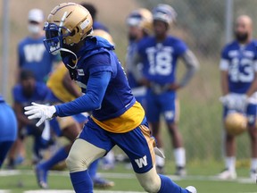 Josh Johnson during training camp for the CFL football team in Winnipeg on Tuesday, July 13, 2021.
