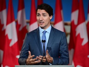 Justin Trudeau speaks during an announcement at the Canadian Museum of History in Gatineau, Que., on Tuesday, July 6, 2021.