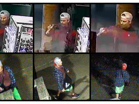 Winnipeg police are looking for this man, believed to be a suspect in a rash of hateful graffiti strewn across multiple businesses last week in Winnipeg.