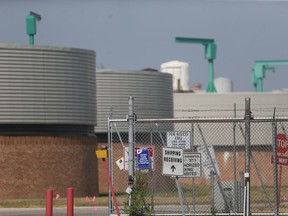 Huge vats at the North End Water Pollution Control Centre, in Winnipeg on Friday, July 23, 2021.