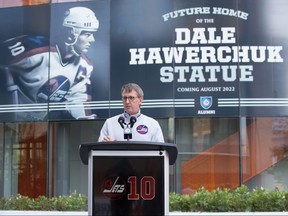 Winnipeg Jets owner Mark Chipman talks about True North Sports + Entertainment (TNSE) and the Jets plan to honour Jets alumnus and Hall of Famer Dale Hawerchuk through a number of initiatives over the coming year.
True North Sports and Entertainment photo
