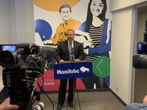 Manitoba’s Education, Skills and Immigration Minister Wayne Ewasko announced the reopening of in person student aid services on Wednesday.  James Snell/Winnipeg Sun
