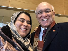 Dr. Forough Khadem and her partner Kourosh Doustshenas in their last photograph together at the Winnipeg Richardson International Airport before she left for Iran in November 2019. Dr. Khadem was one of 176 people on board Ukrainian International Airlines Flight PS752, which was shot down by Iranian missiles on Jan. 8, 2020. Doustshenas is a member of the Association of Families of Flight PS752 Victims which organized a rally through downtown Toronto on Aug. 5, 2021 to express the belief that “Justice is Not Negotiable” and to call for direct action from the federal government and RCMP, including the continued ask to launch a domestic criminal investigation.