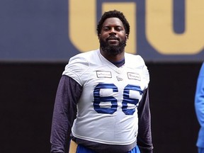 Winnipeg Blue Bombers offensive tackle Stanley Bryant.