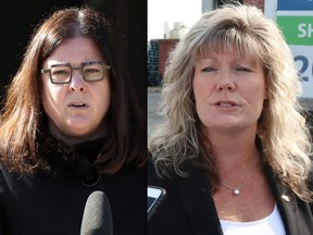 The Tory leadership race between Heather Stefanson (left) and Shelly Glover was tightly contested despite a mismatch in fundraising.