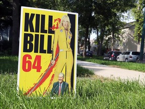 A yard sign in the Fort Rouge neighbourhood in Winnipeg on Monday, Sept. 6, 2021. Legislation to transform the education system in the province has died without any actual bloodshed.