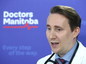 Dr. Kristjan Thompson, president of Doctors Manitoba