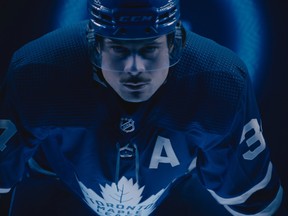 Auston Matthews in a scene from Amazon Prime Video's All or Nothing: Toronto Maple Leafs.