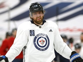 Blake Wheeler is out after he contracted the virus and must self-isolate for 10 days.