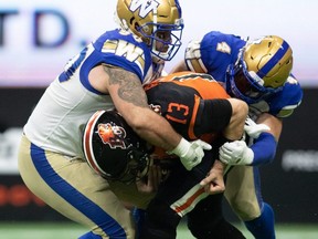 The Bombers’ eight touchdowns allowed in nine games has them on pace to shatter the CFL record for number of touchdowns allowed in a season, 14, in 1966.  THE CANADIAN PRESS