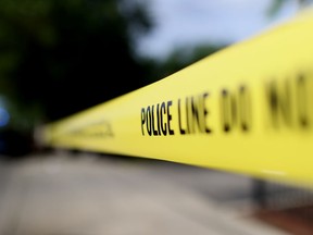 Police tape surrounds a crime scene in Chicago, Illinois.