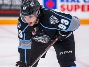 Eligible for the NHL draft in 2022 and currently ranked among the top 10 North American prospects, Matt Savoie has started the season by scoring six goals and putting up 16 points in 11 games. Zach Peters/Winnipeg Ice