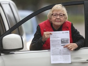 Eileen McDowell drove 76Km/h through a 60Km/h zone and received a speeding ticket, in Winnipeg.    Thursday, October 14/2021.Winnipeg Sun/Chris Procaylo/stf