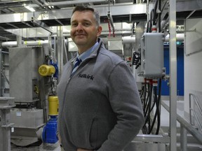 Selkirk CAO Duane Nicol, seen here in the city’s brand new wastewater treatment plant, says the city is taking the lead on climate change, and is now on track to outpace Green House Gas (GHG) emission targets Canada hopes to see met by the year 2030. Dave Baxter/Winnipeg Sun