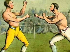 Bare-knuckle boxing. Engraving by Henry Alken British artist 12 October 1785 - 7 April 1851.