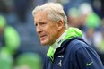 Seattle Seahawks head coach Pete Carroll looks on before the game against the Arizona Cardinals.