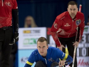 Brendan Bottcher (left) and Brad Gushue skip two of the favourites entering the trials to determine Canada's representative in men's curling at the 2022 Beijing Winter Olympics.