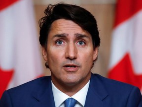 Prime Minister Justin Trudeau speaks during a news conference in Ottawa, Oct. 6, 2021.