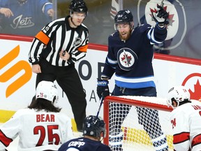 Winnipeg Jets centre Pierre-Luc Dubois is convinced he scored past Carolina Hurricanes goaltender Frederik Andersen.