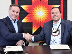 Southern Chiefs Organization (SCO) Grand Chief Jerry Daniels said a newly signed agreement between SCO and Futurpreneur Canada will help young First Nations entrepreneurs in this province to succeed and prosper. Dave Baxter/Local Journalism Initiative/Winnipeg Sun
