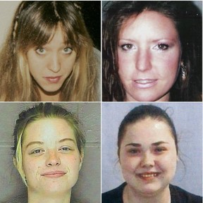 Clockwise from upper left, Kim Raffo, Barbara Breidor, Molly Dilts and Tracy Ann Roberts. The four women were victims of a suspected serial killer who targeted Atlantic City prostitutes.