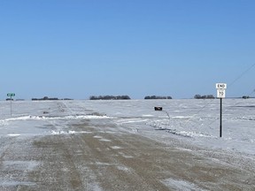 A view of the landscape outside the hamlet of St. Vincent, Minn., looking north towards the Canada-U.S. border, is shown on on Tuesday, Jan. 25, 2022, not far from where RCMP officers recovered the bodies of four unidentified Indian nationals Jan.19. Investigators believe the family of four was part of a larger group trying to enter the U.S. illegally. Border Patrol officers arrested a Florida man, Steve Shand, who now faces human-smuggling charges. THE CANADIAN PRESS/James McCarten