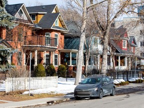 Homes in Calgary's Mission neighbourhood were photographed on Monday, March 2, 2020.