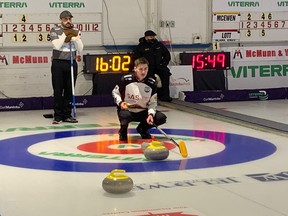 Ryan Wiebe had a giant-killer of a day, Saturday at the Manitoba men's curling championship, taking out 2020 champ and No. 2 seed Jason Gunnlaugson in the morning, then reloading and sending fourth seed Braden Calvert to the sidelines in the afternoon at the Selkirk Curling club. His Ft. Rouge rink dispatched Corey Chambers, 7-4, in the evening, earning a spot in Sunday morning's semifinal game against top-ranked Mike McEwen's powerhouse team out of West St. Paul.