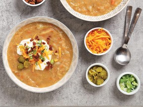 If you still haven't had your fill of potatoes after two local festivals celebrating the vegetable this month, Hal Anderson has a recipe for Fully Loaded Potato Soup courtesy of the Manitoba Canola Growers' Association which hopes you'll celebrate Canada's Agriculture Day on Tuesday.