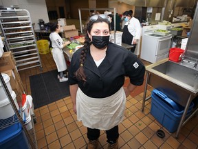 Brandy Bobier, founder/CEO of Community Helpers Unite, poses in the kitchen at Salvation Army Weetamah on Logan Avenue in Winnipeg on Monday, Jan. 31, 2022.