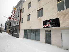 The Manitoba Metis Federation is converting this building at 670 Main Street in Winnipeg, pictured on Tuesday, Feb. 15, 2022, into a 20-unit housing complex for Metis citizens.