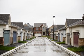New homes stand in East Gwillimbury, Ontario.