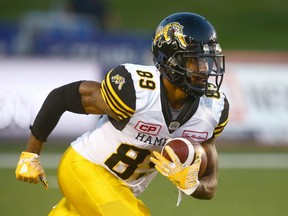 Jalen Saunders was with the Hamilton Tiger-Cats in the 2017 CFL season.