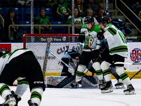 The Prince Albert Raiders forced a game 5 back in Winnipeg by beating the Winnipeg Ice 3-1 on Wednesday. Mark Peterson/Winnipeg Ice
