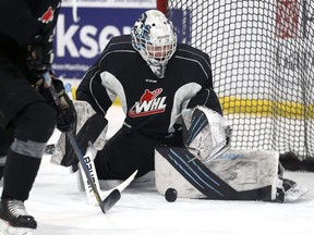 Winnipeg Ice goaltender Daniel Hauser picked up his second win of the playoffs, making 18 saves against the Prince Albert Raiders on Saturday night at Wayne Fleming Arena.