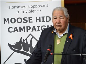 The Honourable Murray Sinclair, seen here speaking at an event in Winnipeg, says this week’s apology to residential school survivors from the Pope did not satisfy him, because it didn’t acknowledge the full scope of all that the Catholic Church as an institution did to harm generations of Indigenous people.